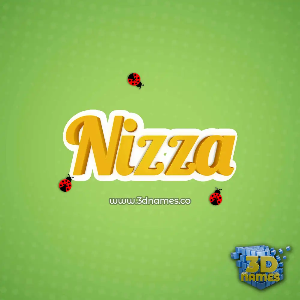 nizza in Ladybugs style - 3D name wallpaper