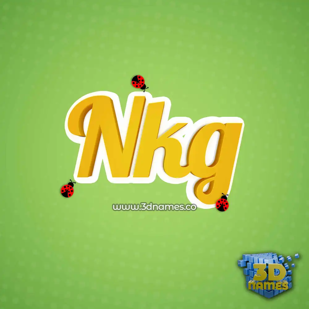 nkg in Ladybugs style - 3D name wallpaper