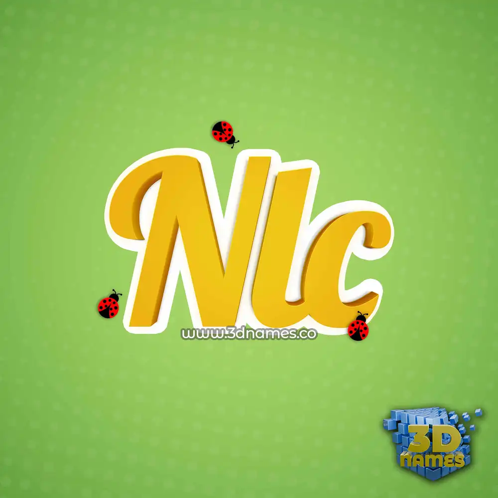 nlc in Ladybugs style - 3D name wallpaper