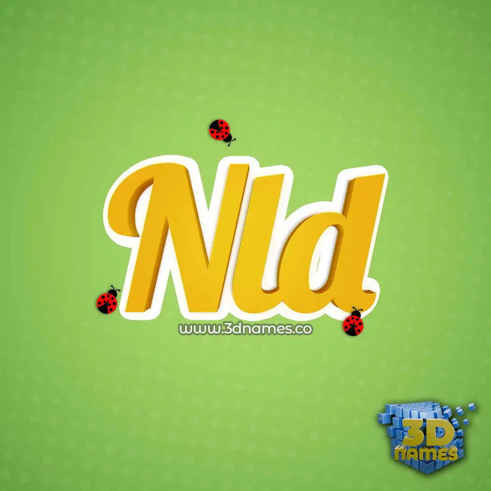 nld in Ladybugs style - 3D name wallpaper