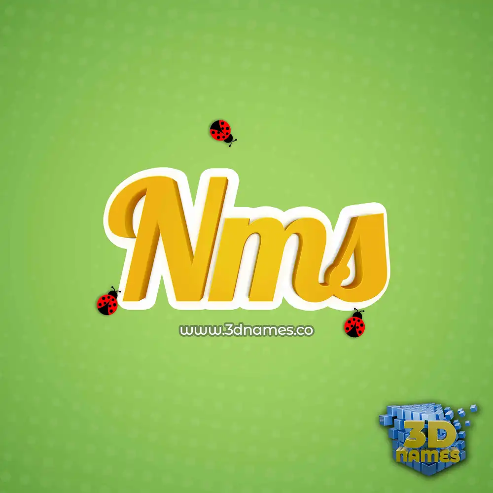 nms in Ladybugs style - 3D name wallpaper