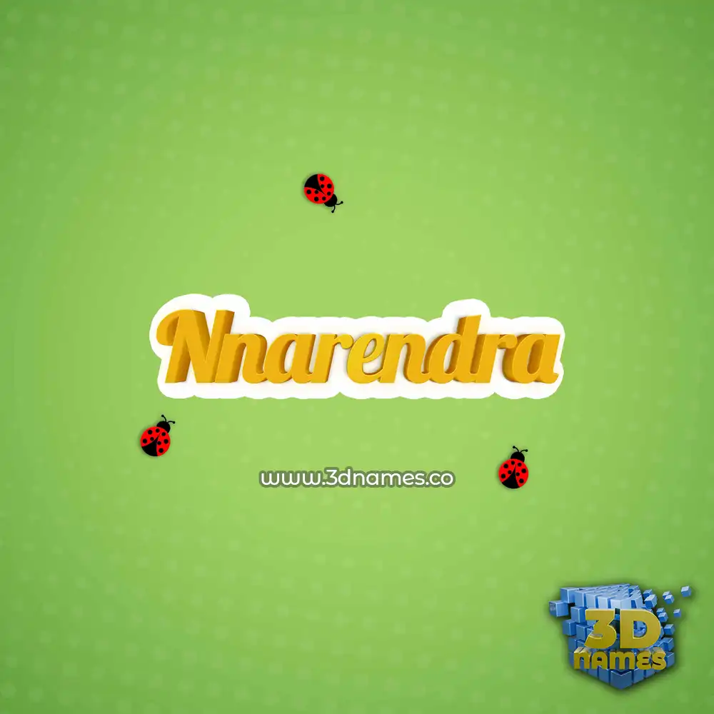 nnarendra in Ladybugs style - 3D name wallpaper