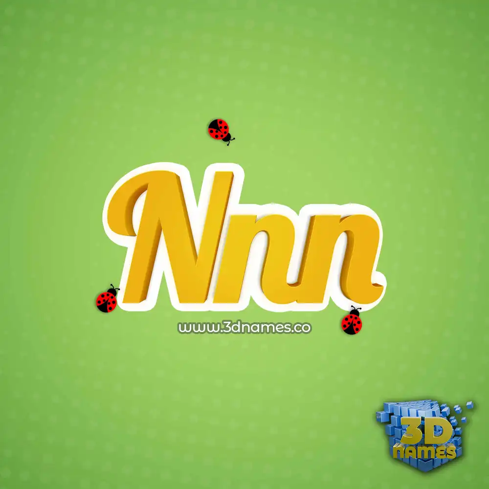 nnn in Ladybugs style - 3D name wallpaper