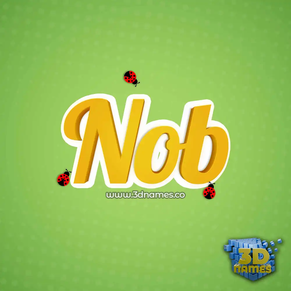 nob in Ladybugs style - 3D name wallpaper