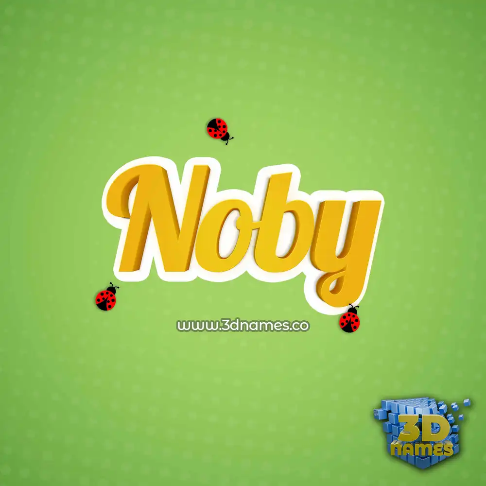 noby in Ladybugs style - 3D name wallpaper