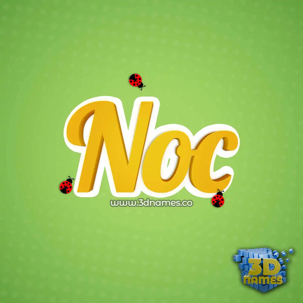 noc in Ladybugs style - 3D name wallpaper