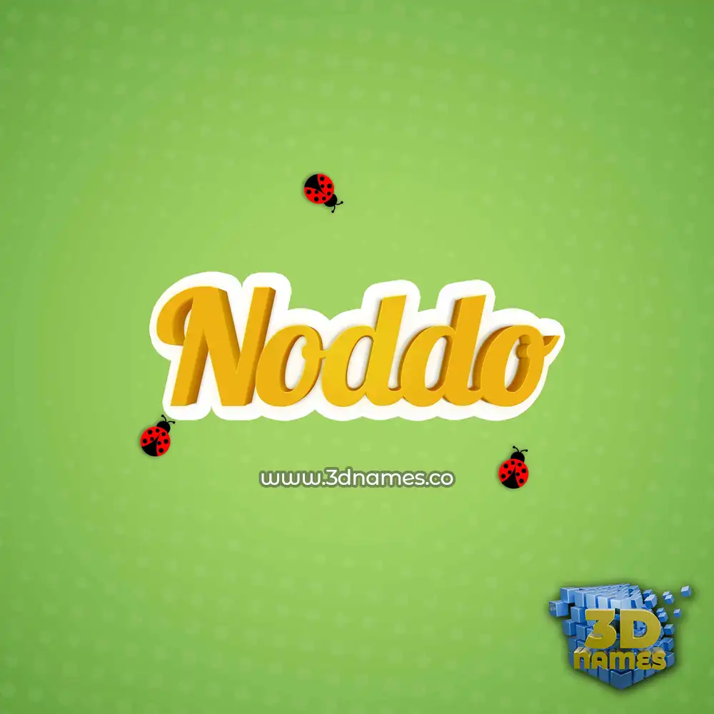 noddo in Ladybugs style - 3D name wallpaper