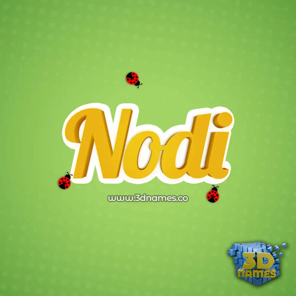 nodi in Ladybugs style - 3D name wallpaper