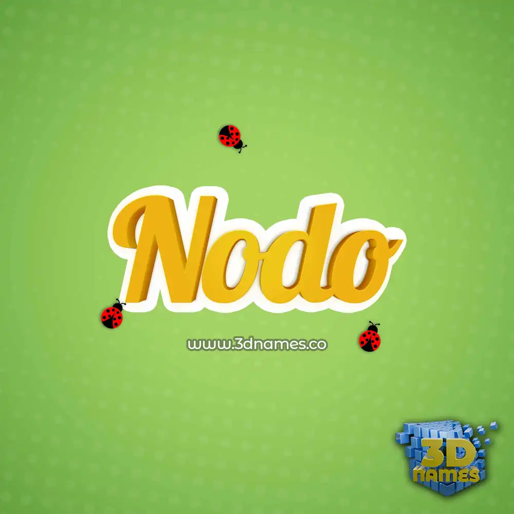nodo in Ladybugs style - 3D name wallpaper