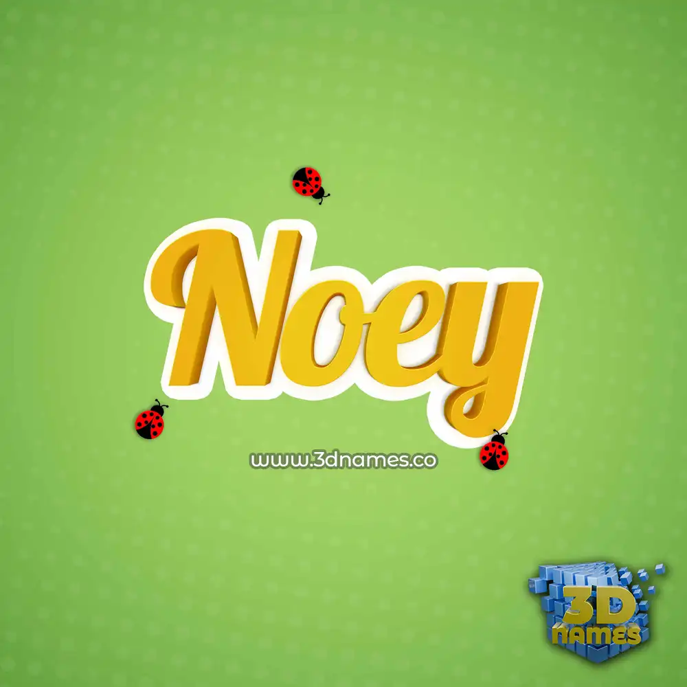noey in Ladybugs style - 3D name wallpaper