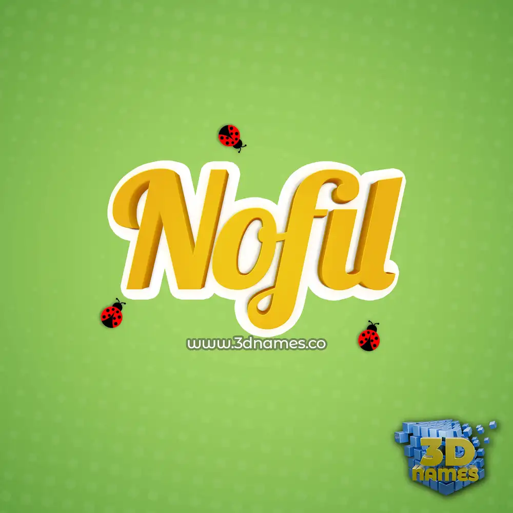 nofil in Ladybugs style - 3D name wallpaper