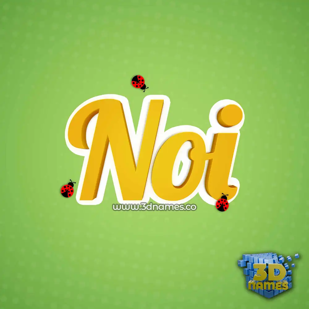 noi in Ladybugs style - 3D name wallpaper