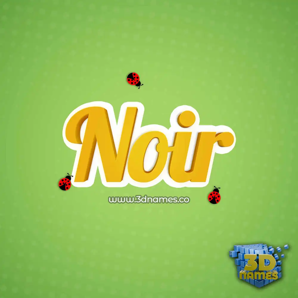 noir in Ladybugs style - 3D name wallpaper