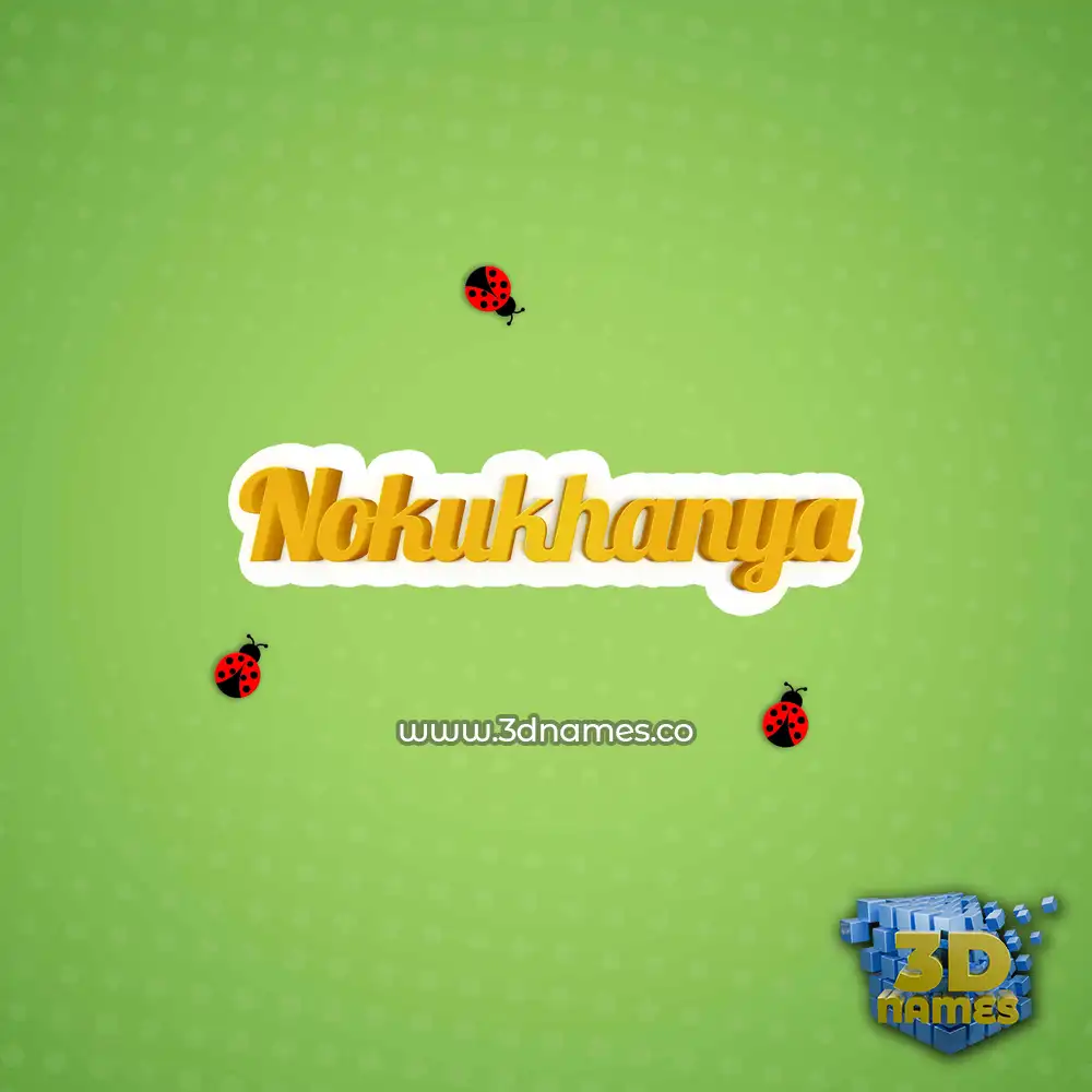 nokukhanya in Ladybugs style - 3D name wallpaper