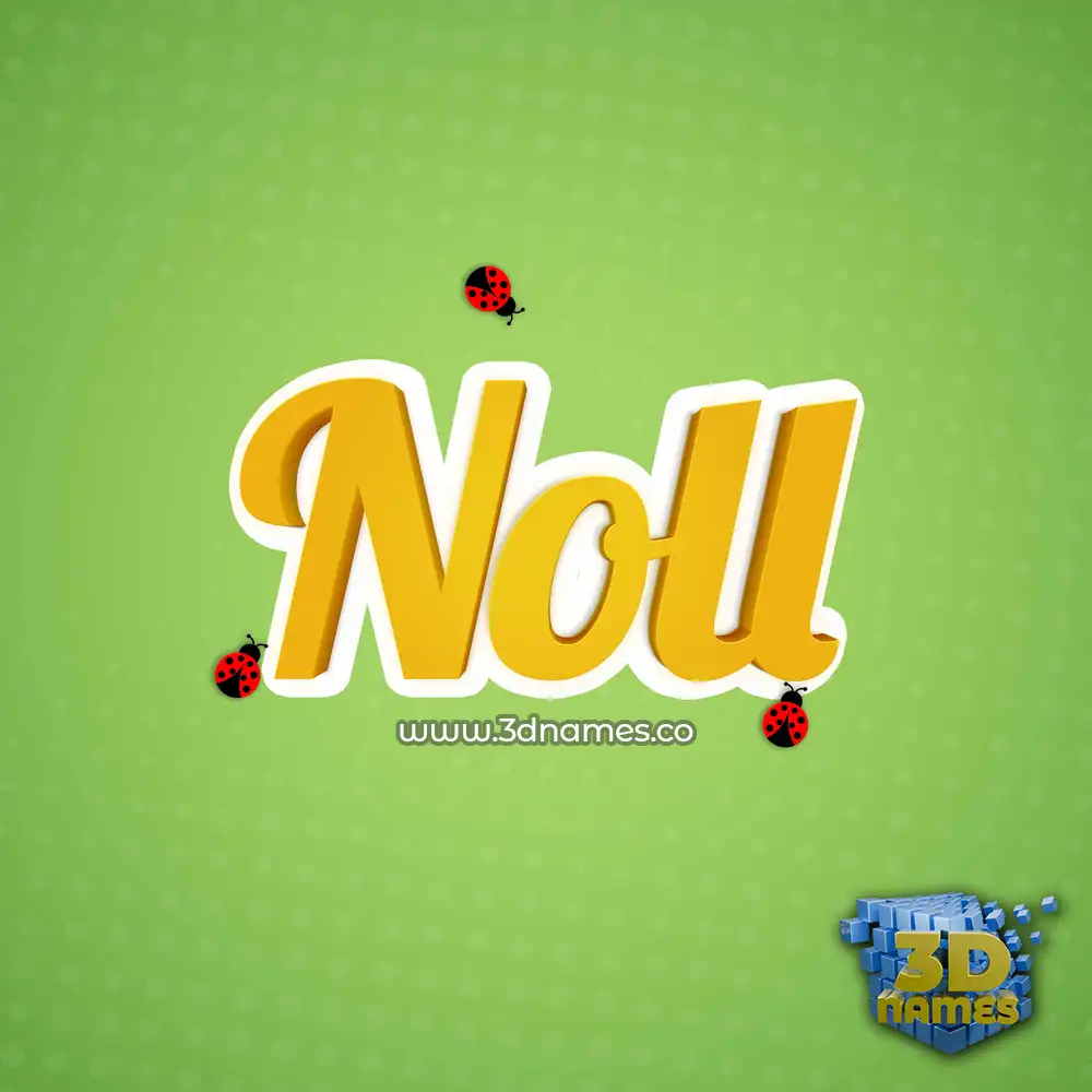 noll in Ladybugs style - 3D name wallpaper