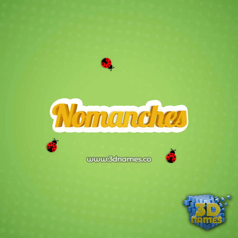 nomanches in Ladybugs style - 3D name wallpaper