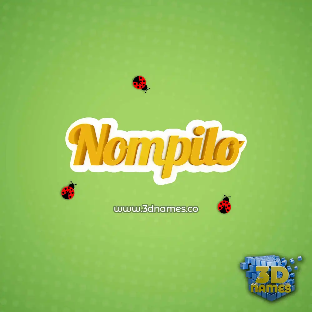 nompilo in Ladybugs style - 3D name wallpaper