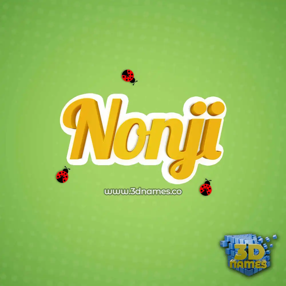 nonji in Ladybugs style - 3D name wallpaper