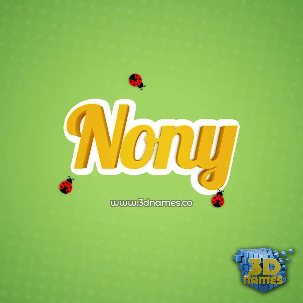 nony in Ladybugs style - 3D name wallpaper