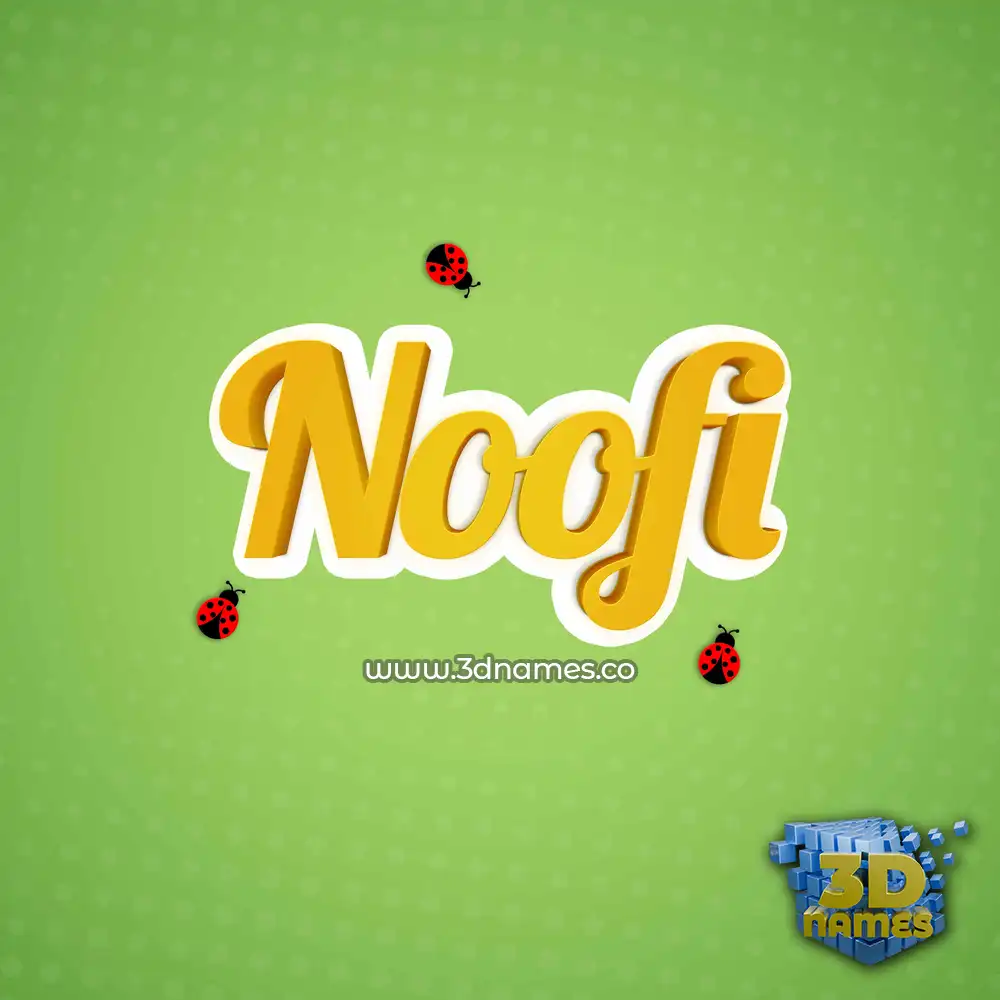 noofi in Ladybugs style - 3D name wallpaper