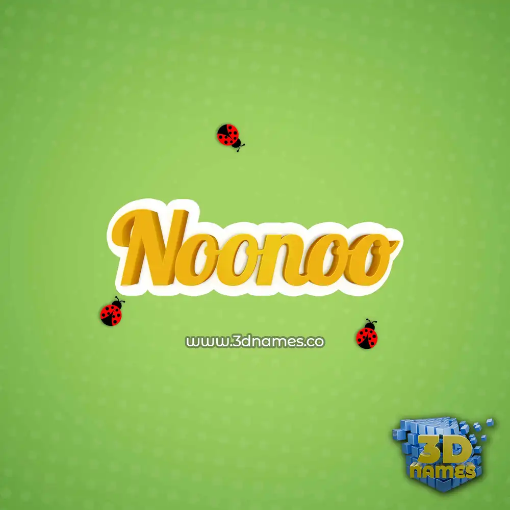 noonoo in Ladybugs style - 3D name wallpaper