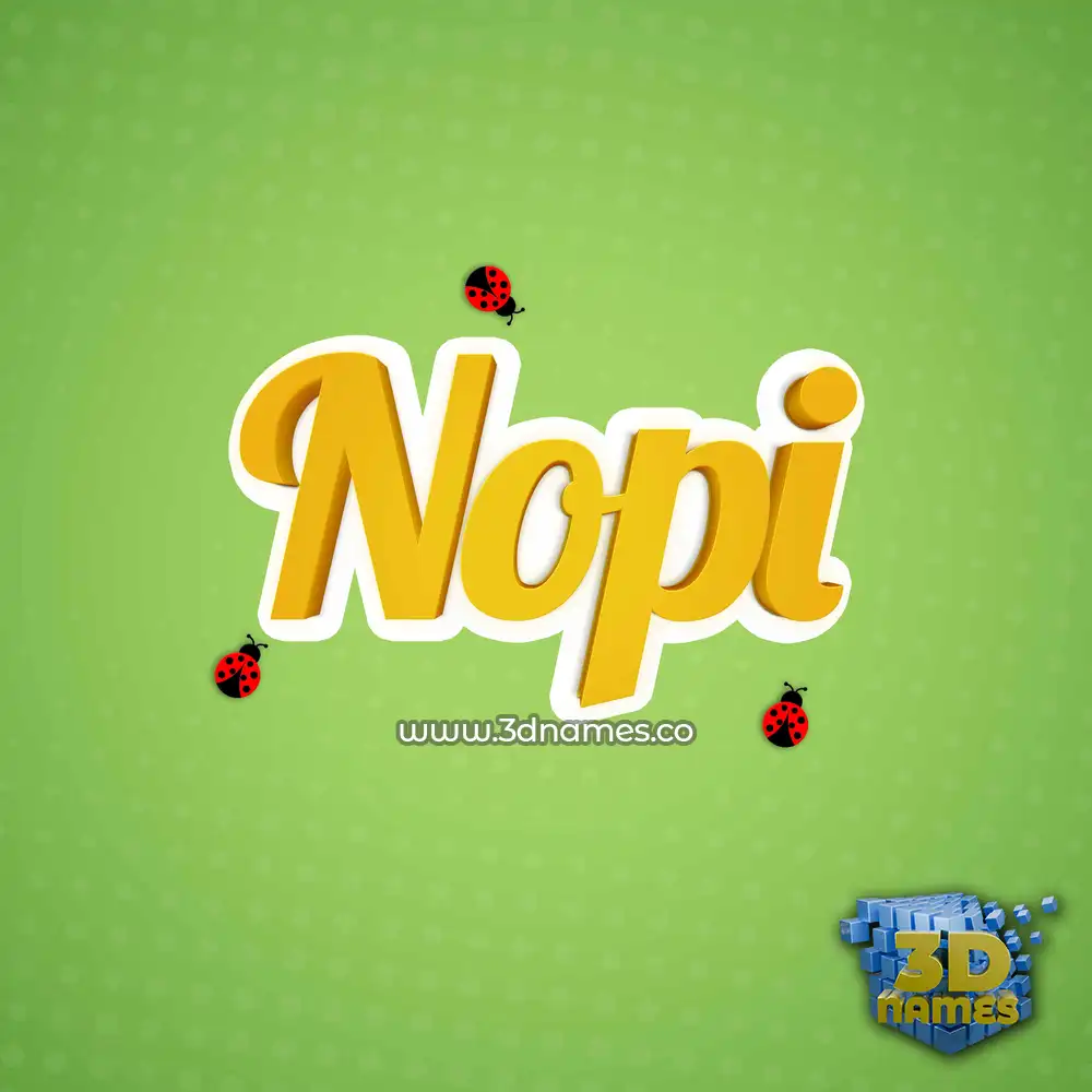 nopi in Ladybugs style - 3D name wallpaper
