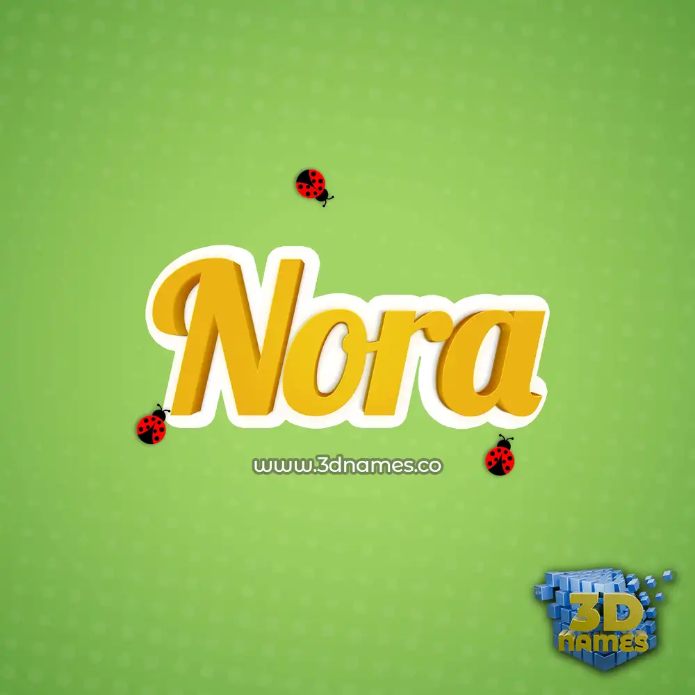 nora in Ladybugs style - 3D name wallpaper
