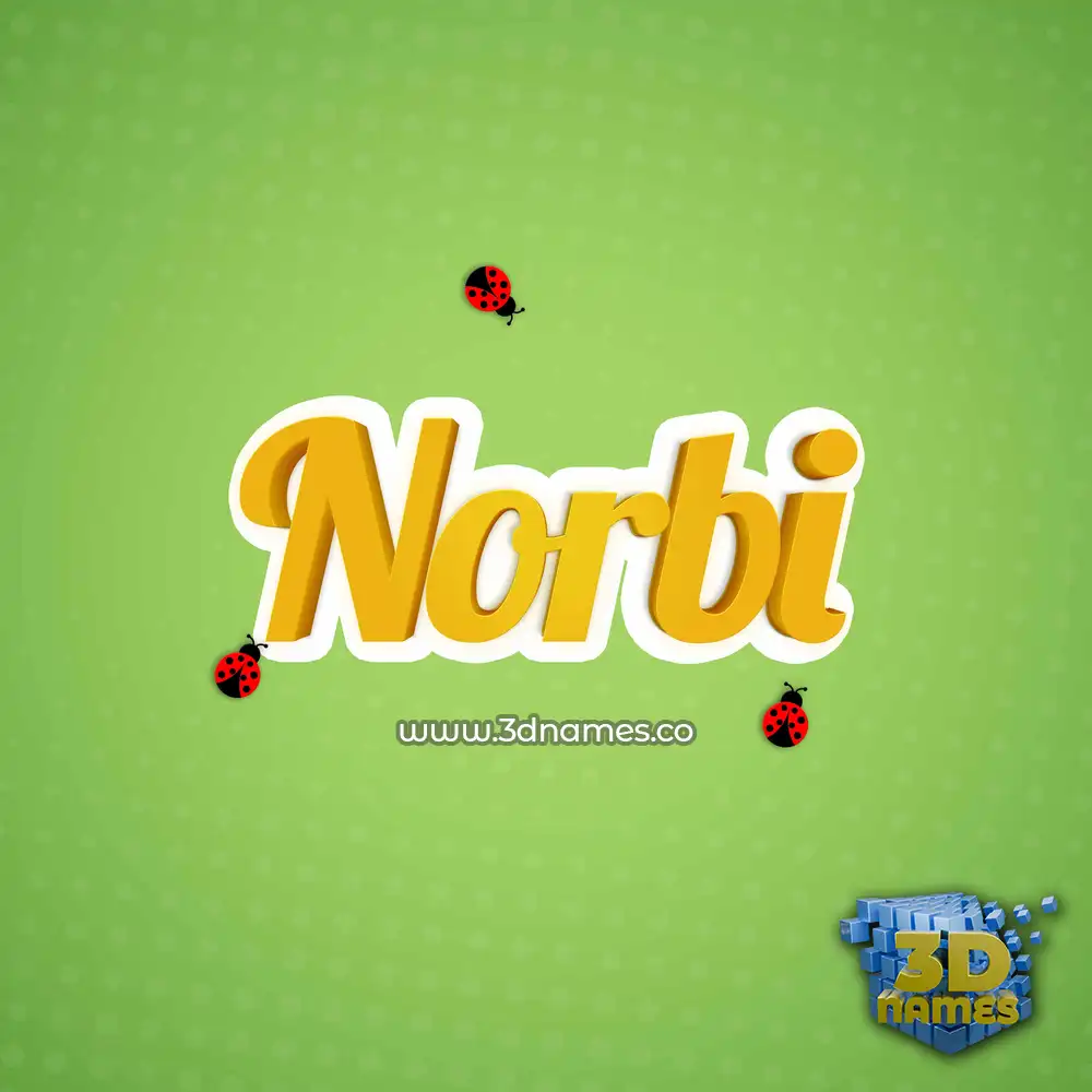 norbi in Ladybugs style - 3D name wallpaper