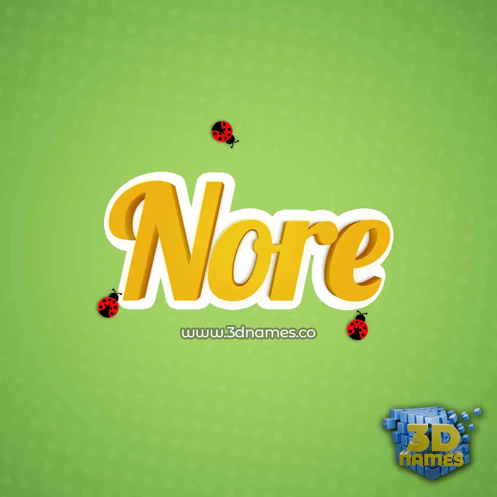 nore in Ladybugs style - 3D name wallpaper