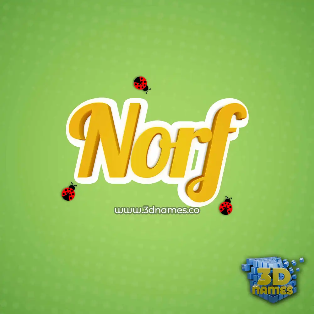 norf in Ladybugs style - 3D name wallpaper