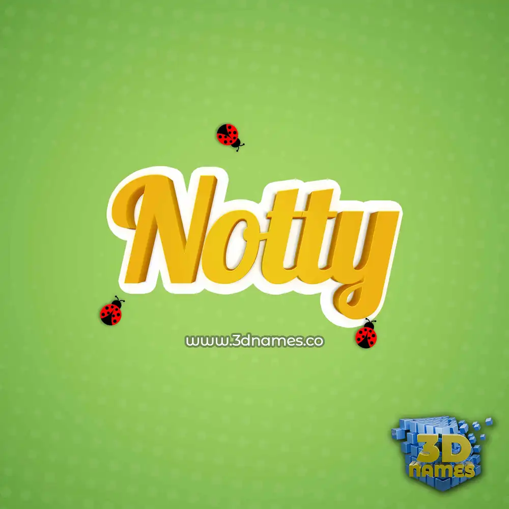 notty in Ladybugs style - 3D name wallpaper