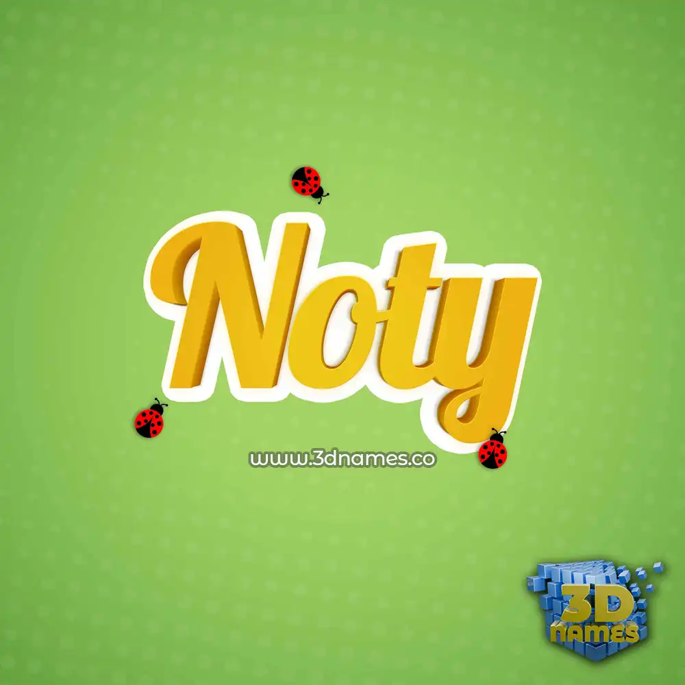 noty in Ladybugs style - 3D name wallpaper