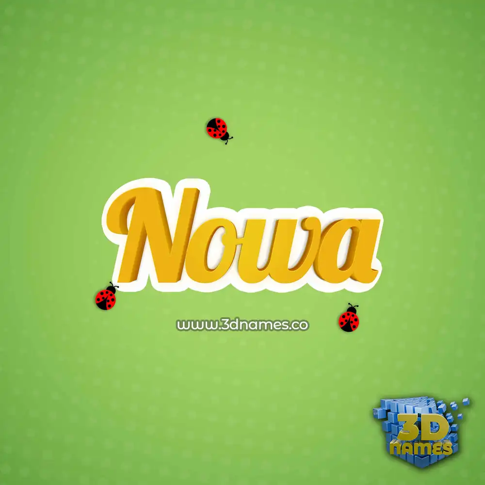 nowa in Ladybugs style - 3D name wallpaper