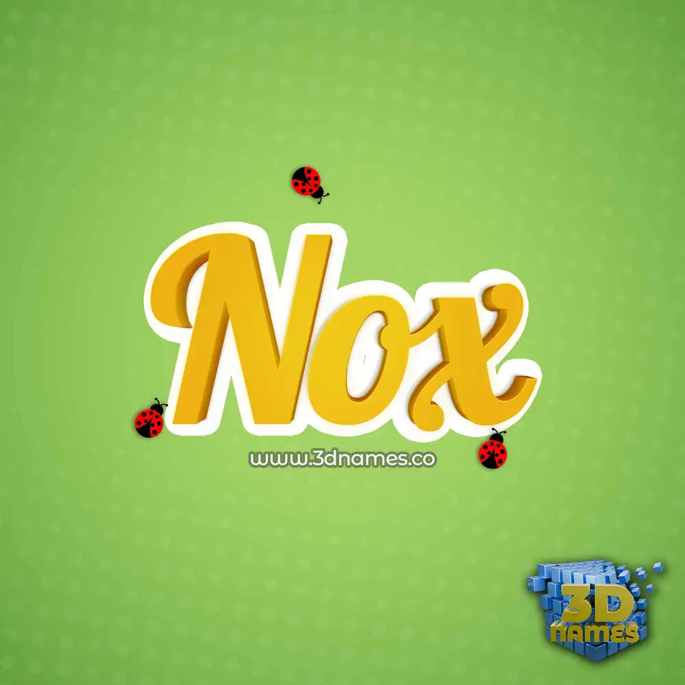 nox in Ladybugs style - 3D name wallpaper