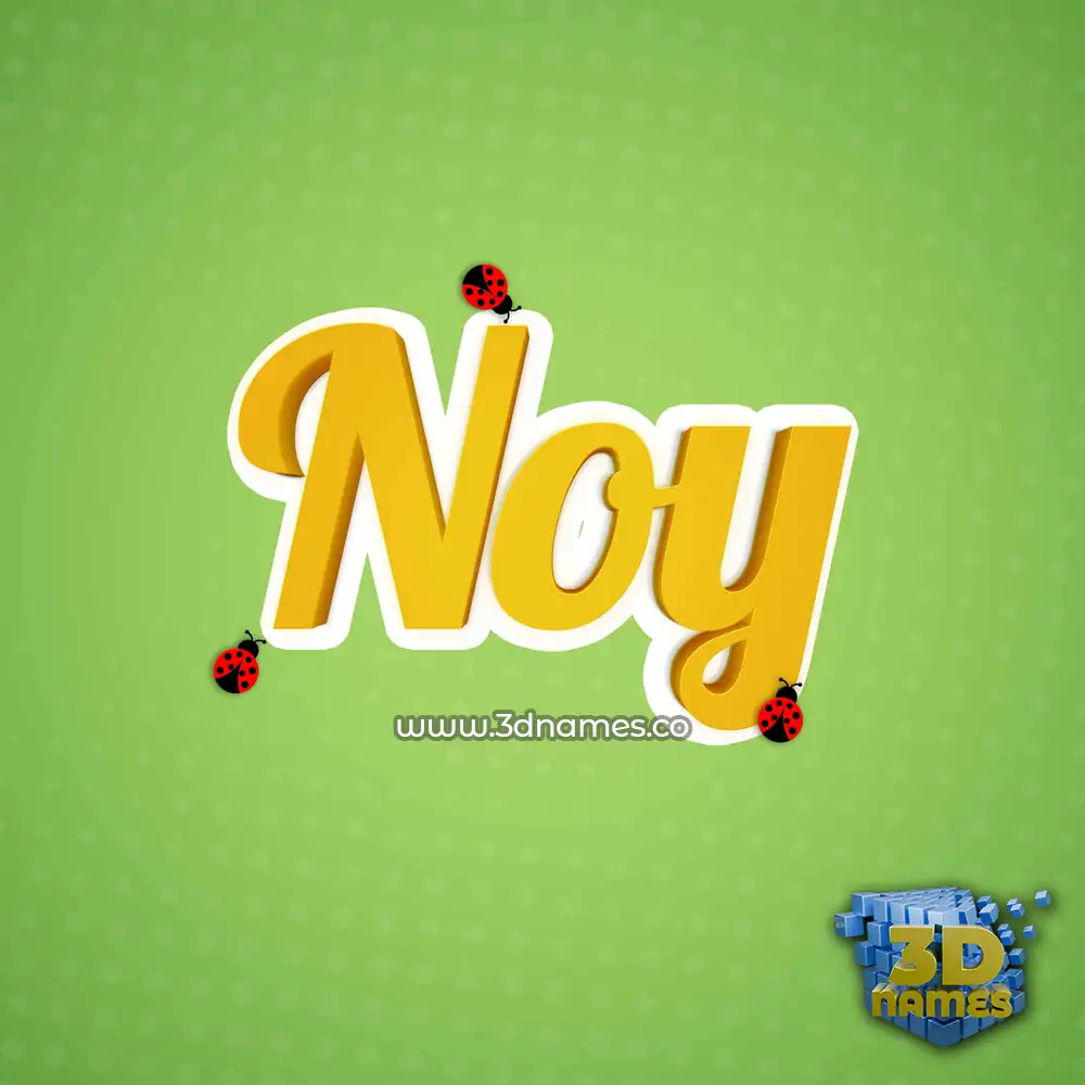 noy in Ladybugs style - 3D name wallpaper