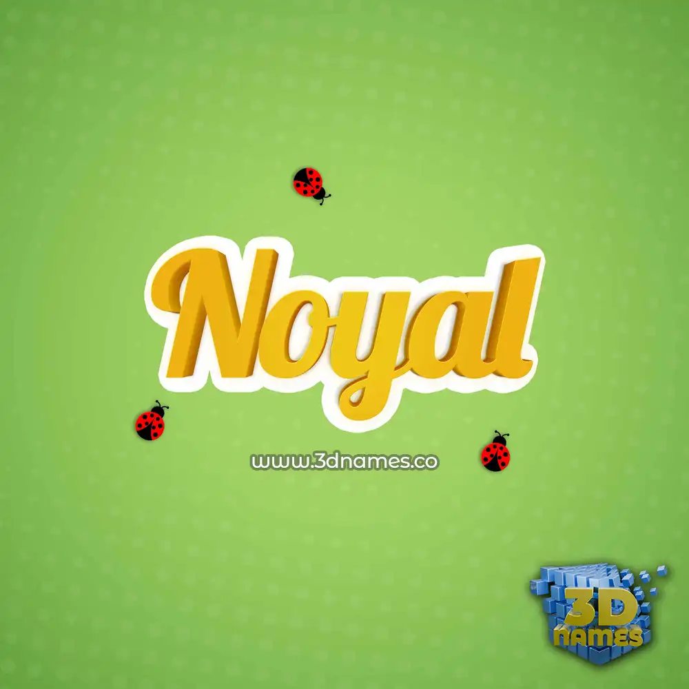 noyal in Ladybugs style - 3D name wallpaper
