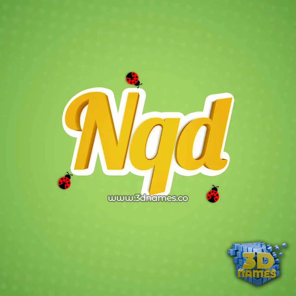 nqd in Ladybugs style - 3D name wallpaper