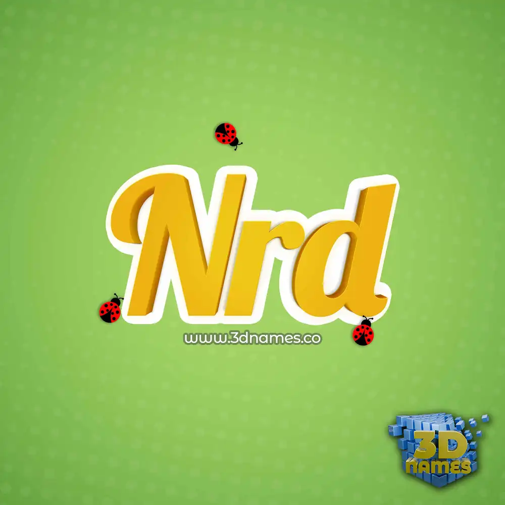 nrd in Ladybugs style - 3D name wallpaper