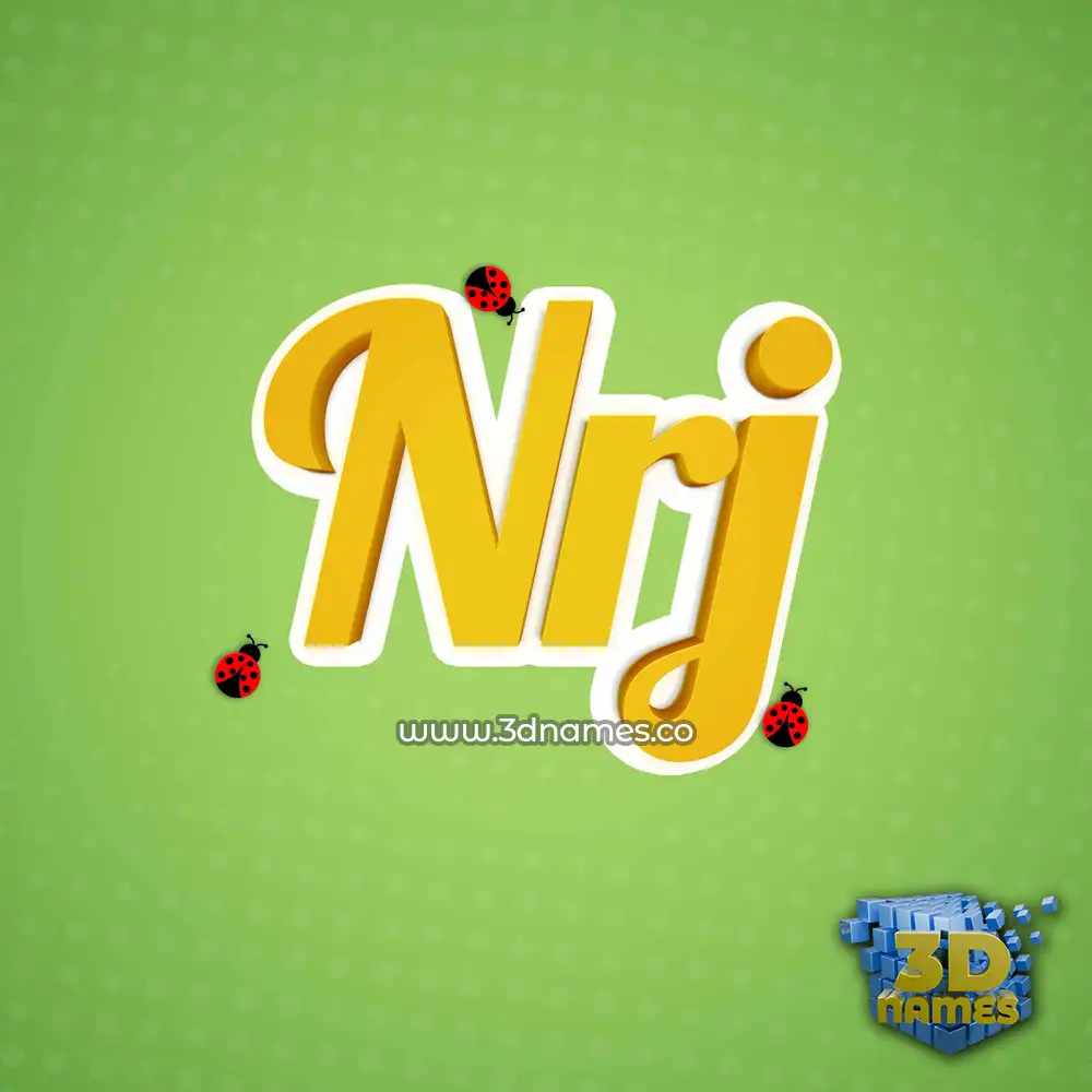 nrj in Ladybugs style - 3D name wallpaper