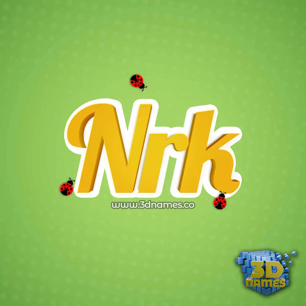 nrk in Ladybugs style - 3D name wallpaper