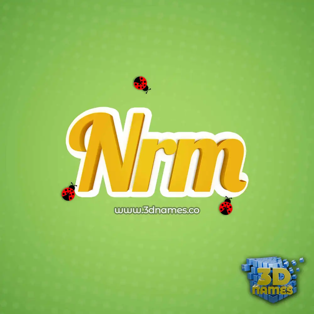 nrm in Ladybugs style - 3D name wallpaper