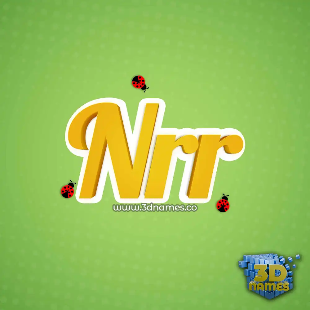nrr in Ladybugs style - 3D name wallpaper