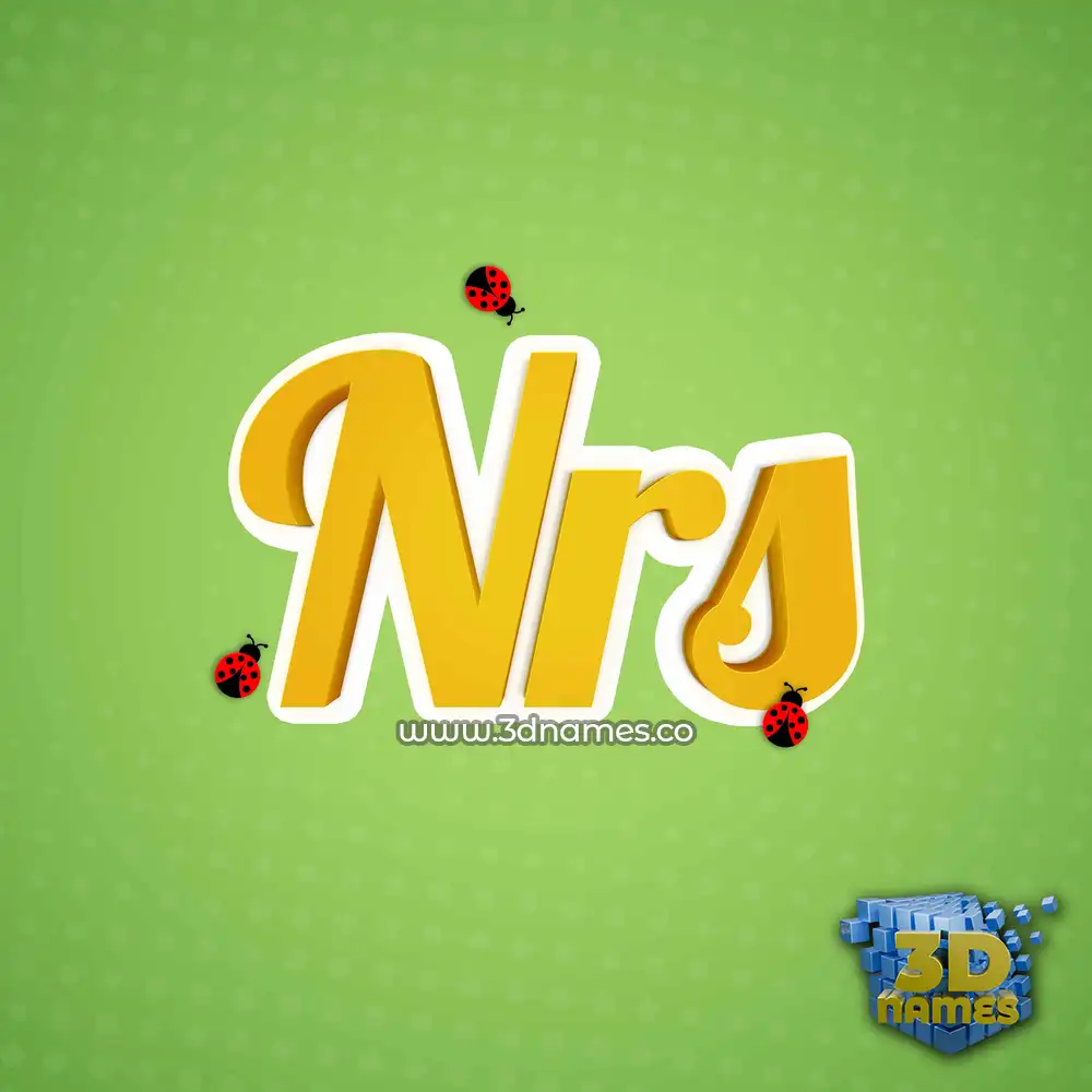 nrs in Ladybugs style - 3D name wallpaper