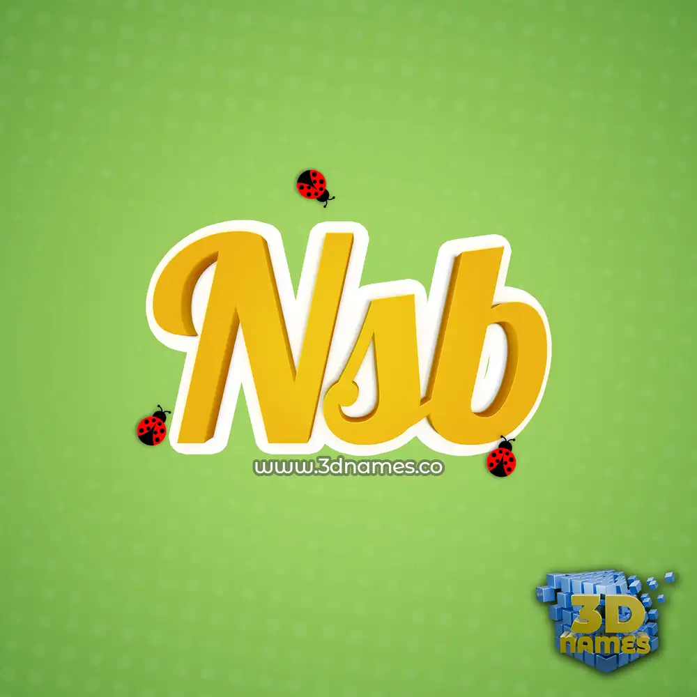 nsb in Ladybugs style - 3D name wallpaper
