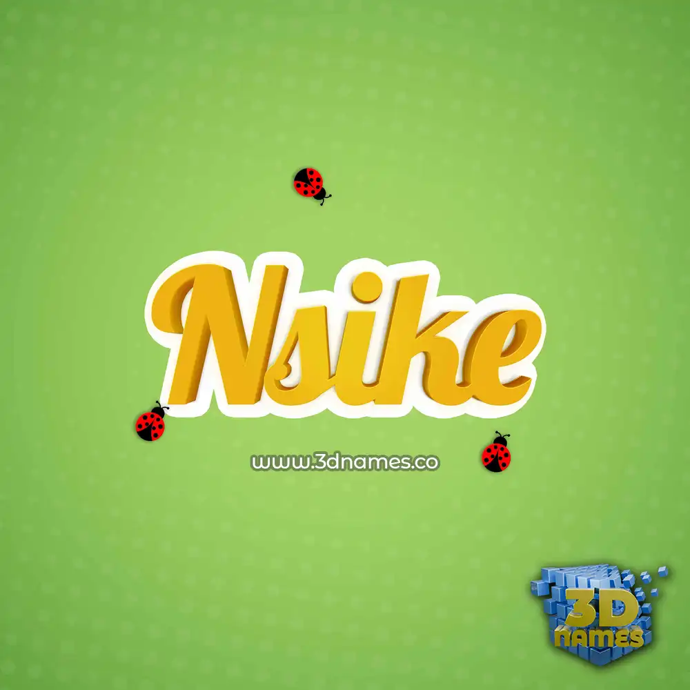 nsike in Ladybugs style - 3D name wallpaper