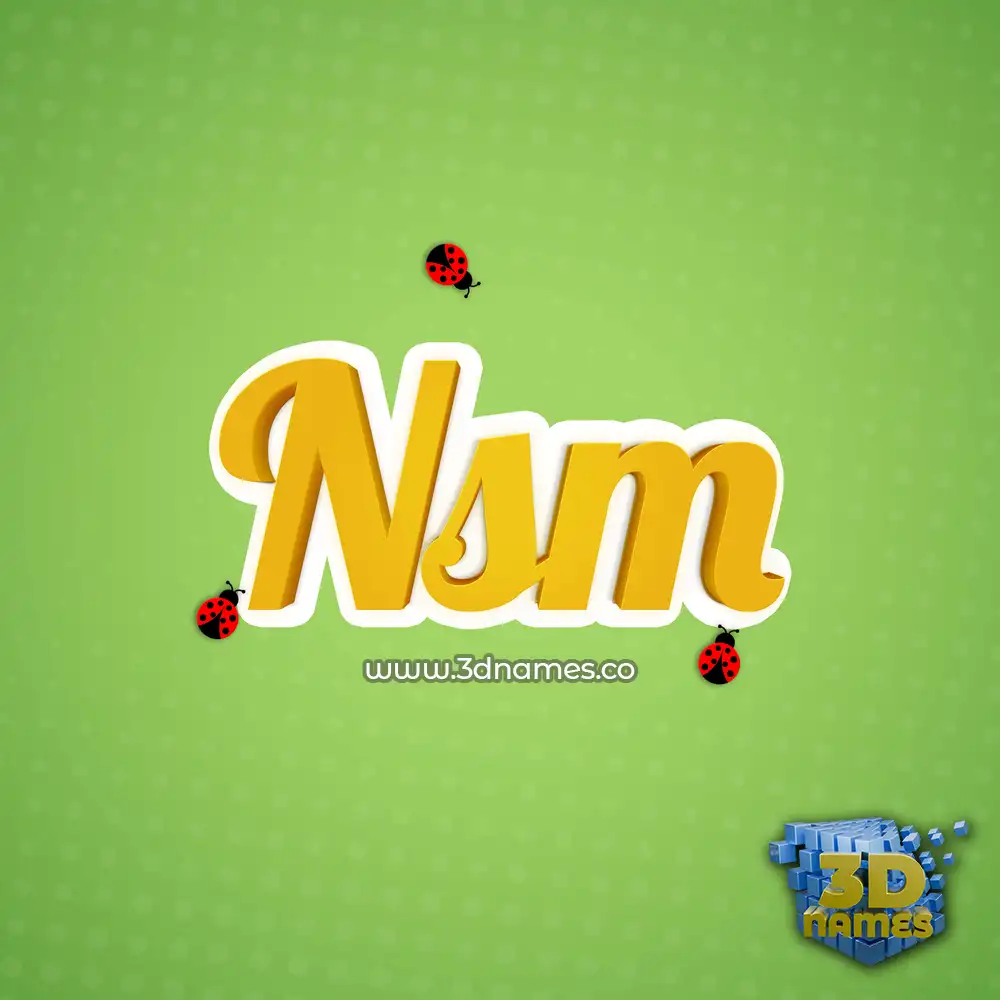 nsm in Ladybugs style - 3D name wallpaper