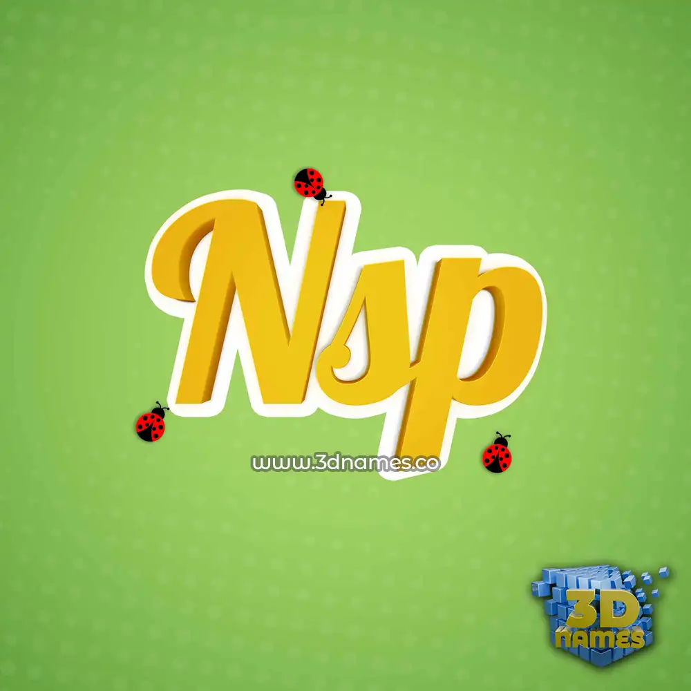 nsp in Ladybugs style - 3D name wallpaper