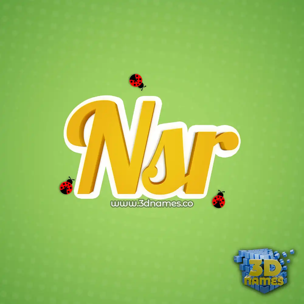 nsr in Ladybugs style - 3D name wallpaper
