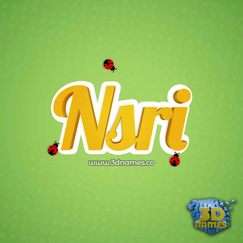 nsri in Ladybugs style - 3D name wallpaper