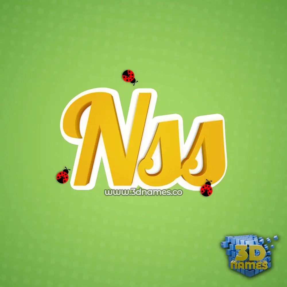 nss in Ladybugs style - 3D name wallpaper
